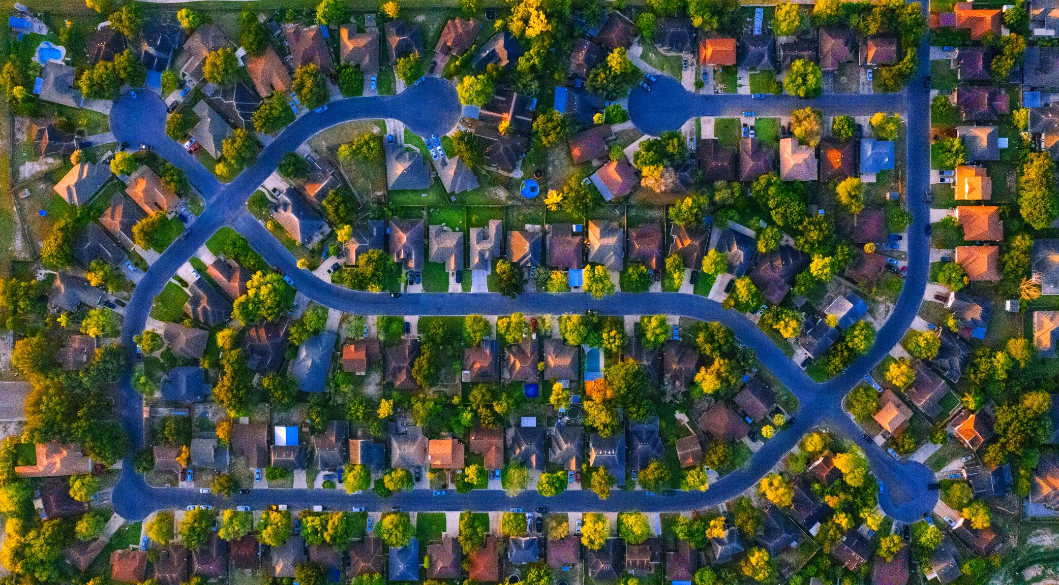 Bird's Eye View Of Houses